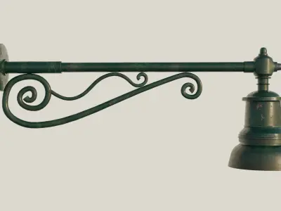 Street lamp medieval 3D model