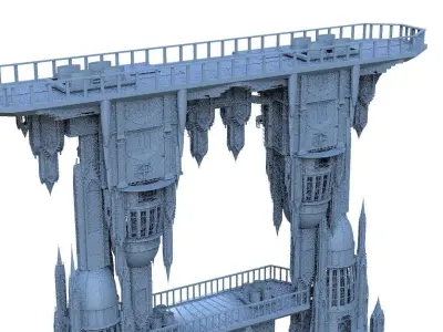 Imperial City Tower Halls Bridge 3 designs  3D model