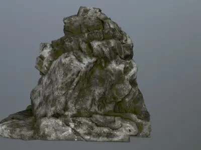 skull cave Low-poly 3D model