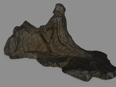 Jesus rock Low-poly 3D model