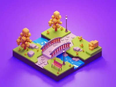 sunny park Free 3D model