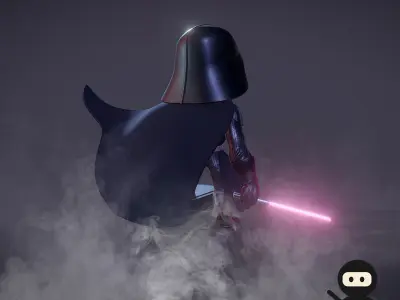 Darth Vader Cartoon  3D model