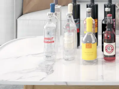 combination wine Modern 3D model