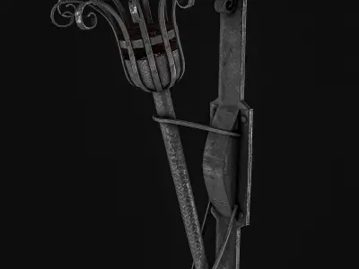 Medieval Torch Pack Low-poly 3D model