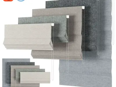 Roman Curtains 41 ZigZag 3D model
