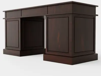 Wall Street desk English Low-poly 3D model