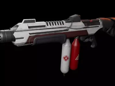 Sci-Fi Flamethrower 3D model purchase