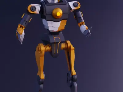 scifi robot 3D model get