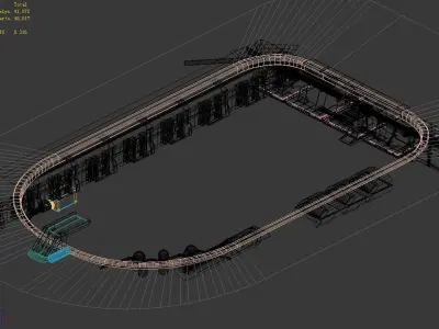 Sci Fi Building-Airport 02 3D model