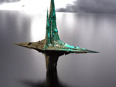 Sunlight Crystal Shard 1 Sci fi 3D model