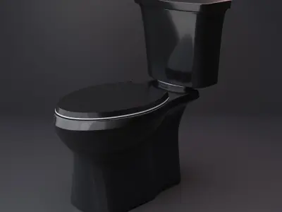Modern Toilet Low-poly 3D model