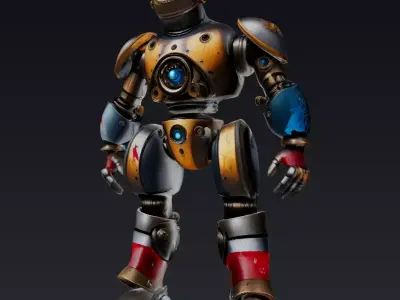 Sci fi Robot Low-poly 3D model purchase