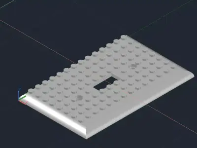 3D Printable Lego Light Switch Cover 3D print model