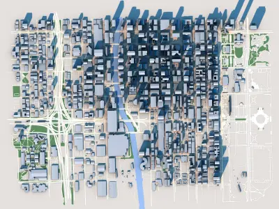 Willis Tower Skyscraper in Chicago Illinois 3D model