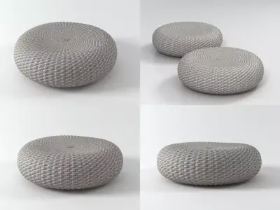 Shell Pouf 3D model