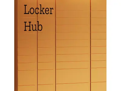 Parcel pick-up point 3D model