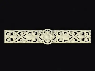 Central decor ornament for furniture 3D model 1120