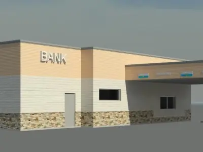 Bank Building 3D model