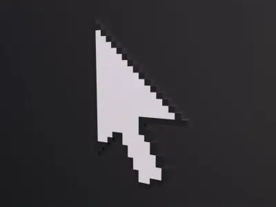 Cursor Arrow 3D Model Low-poly 3D model