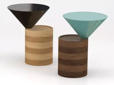 Laurel side table tops 3D model