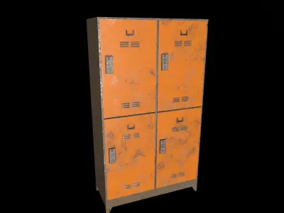 Old Locker Low-poly 3D model