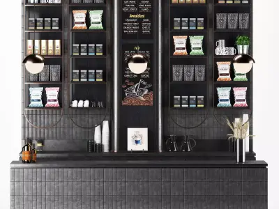 Loft Coffee Bar Stand 3D model