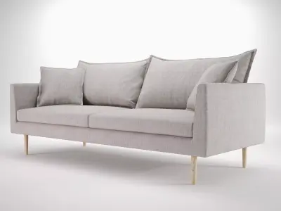 Wilhelm sofa with legs 3D model