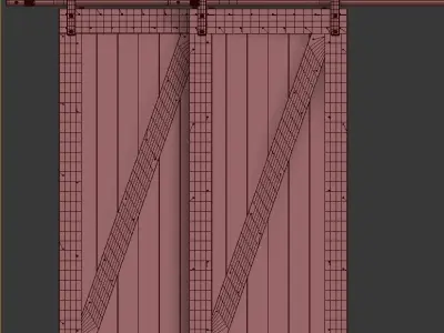 Barn door C 3D model