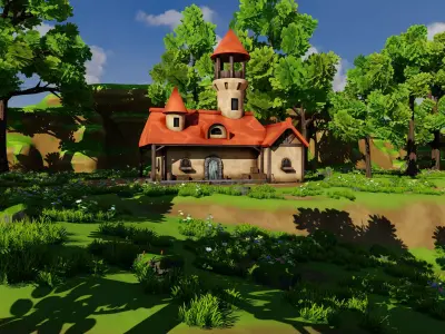 House 8 With Environment 3D model