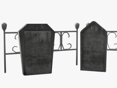Simple tombstones Free low-poly 3D model
