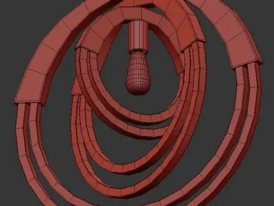 NDEBELE circular pendant light 3D model