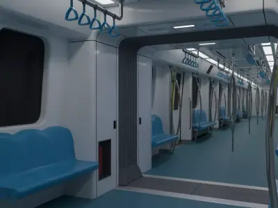 E32000 Suburban EMU Train Low-poly 3D model