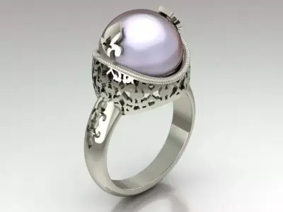 Traditional ring for women  3D print model
