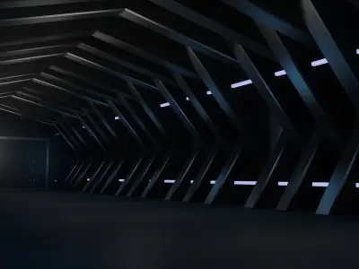 Sci Fi Interior Low-poly 3D model