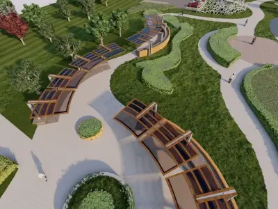 public park-Private Park Landscape 3D model