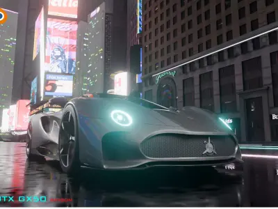 JTX GX 50 Rigged and animated Low-poly 3D model