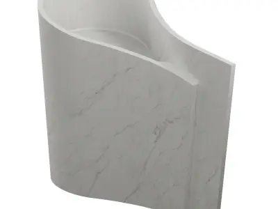 WAVE  Freestanding marble sink Low-poly 3D model