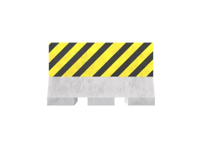 Road Barriers v1 010 Low-poly 3D model