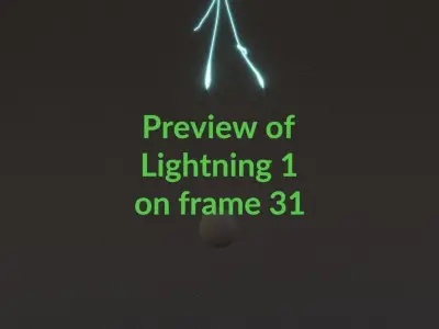 Animated Lightning v1 Low-poly 3D model