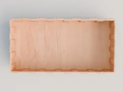  Wooden Crate Low-poly 3D model