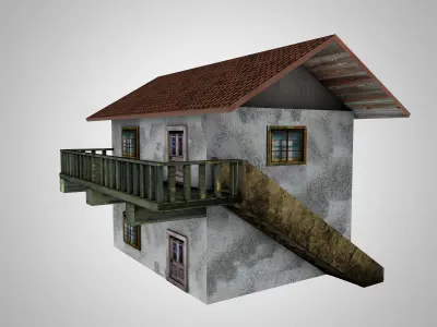 Small Residential House 3D model