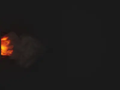 Burning window of the city vdb 3D model