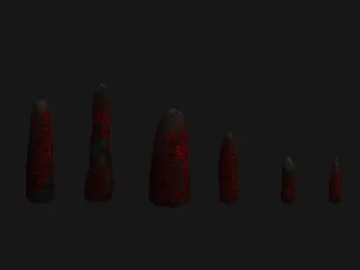Obelisk Set - Ghostly Low-poly 3D model