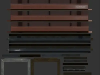 Street bench low poly pbr game ready Low-poly 3D model purchase