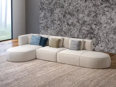 553 Bowy 50 10 Modular Sofa 3D model