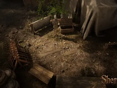 Modular Medieval Town Low-poly 3D model