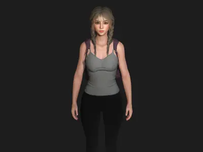 AAA 3D REALISTIC CHARACTER - BEAUTIFUL YOUNG GIRL MADISON 01 Low-poly 3D model