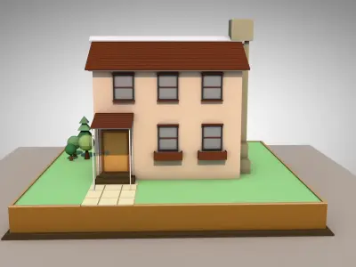 Low-poly House Low-poly 3D model
