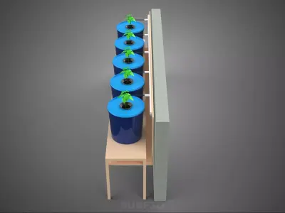 AUTO TIMER NUTRIENT HYDROPONIC PLANTS BUCKET DUTCH BATO SYSTEM 3D model