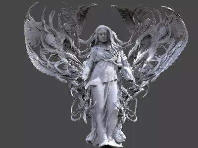 Silent Night Dark Angel statue  3D model